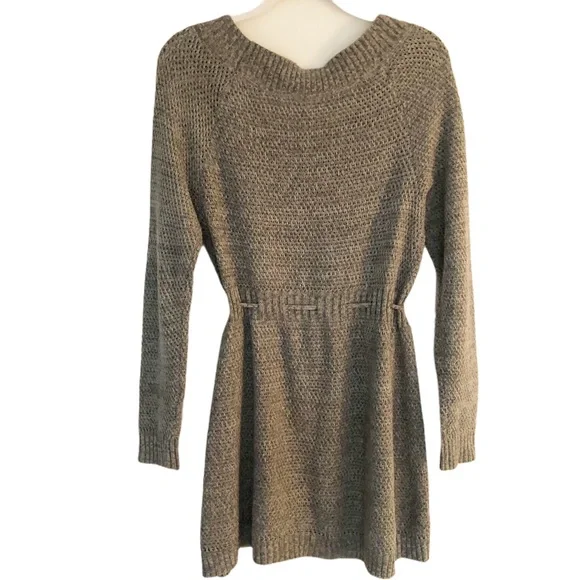 Roxy Quicksilver Gray Knit Sweater Dress - Size XL - Picture 2 of 8